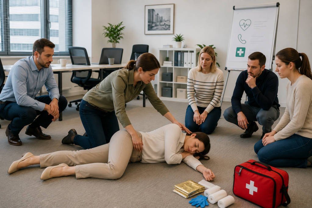 Formation SST secteur tertiaire avec apprentissage de la position latérale de sécurité